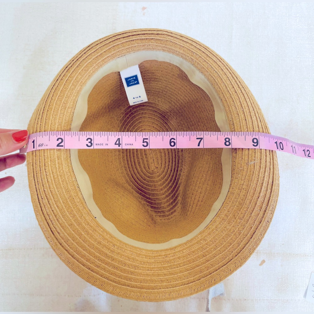 Janie and Jack Straw Fedora Hat size 4-5 ☀️spring summer - Picture 12 of 12